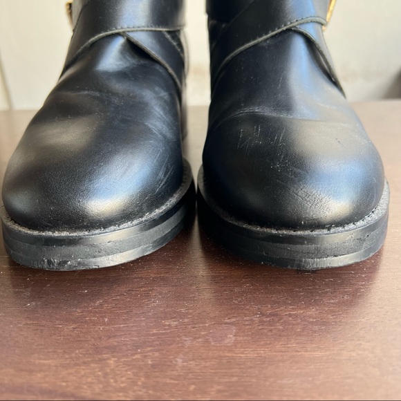 Leather designer Motorcycle Boots - Picture 5 of 6